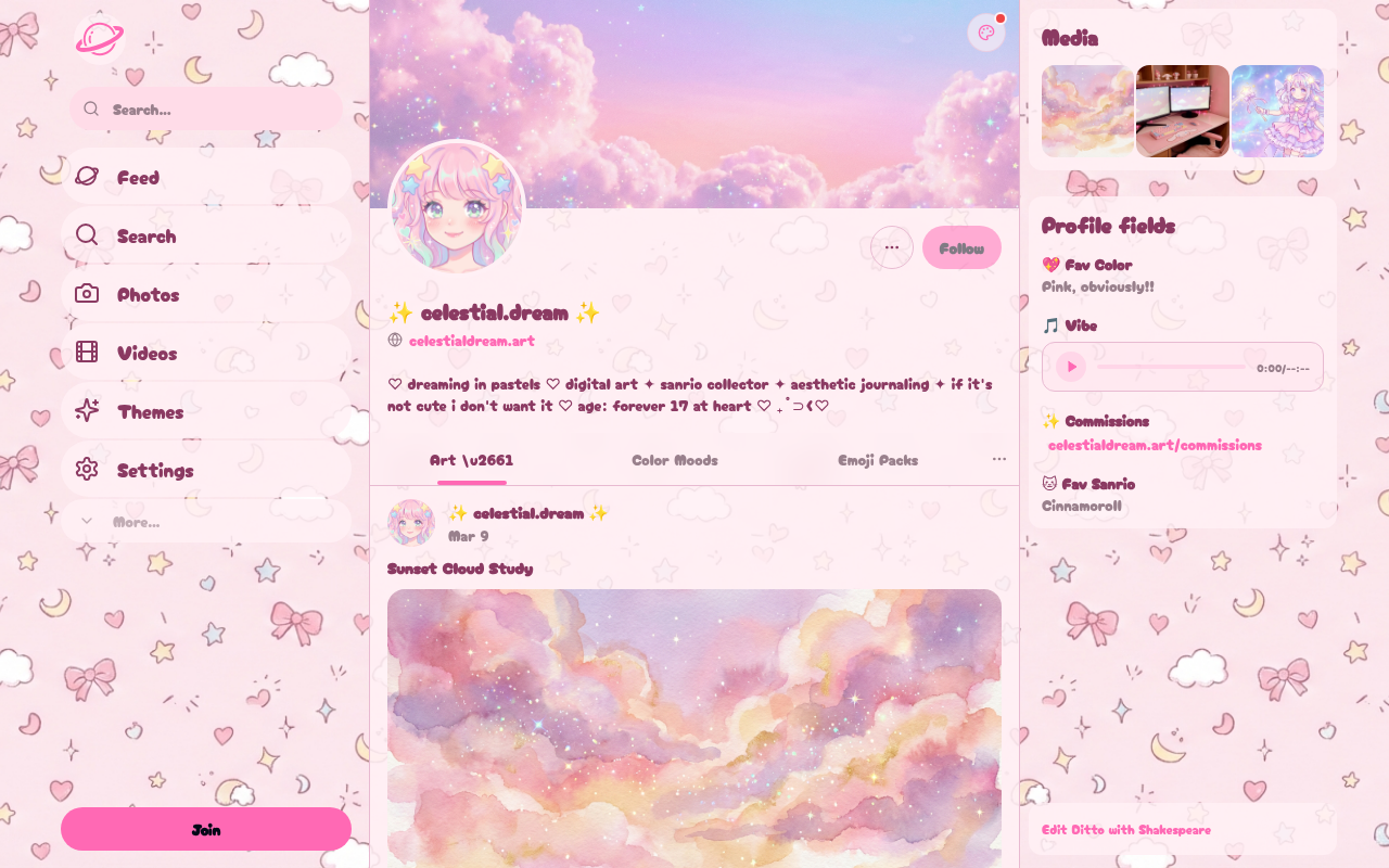 Kawaii theme -- desktop