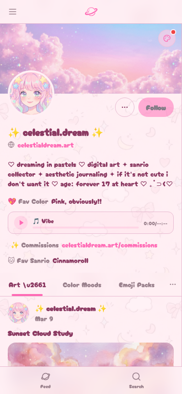 Kawaii theme -- mobile