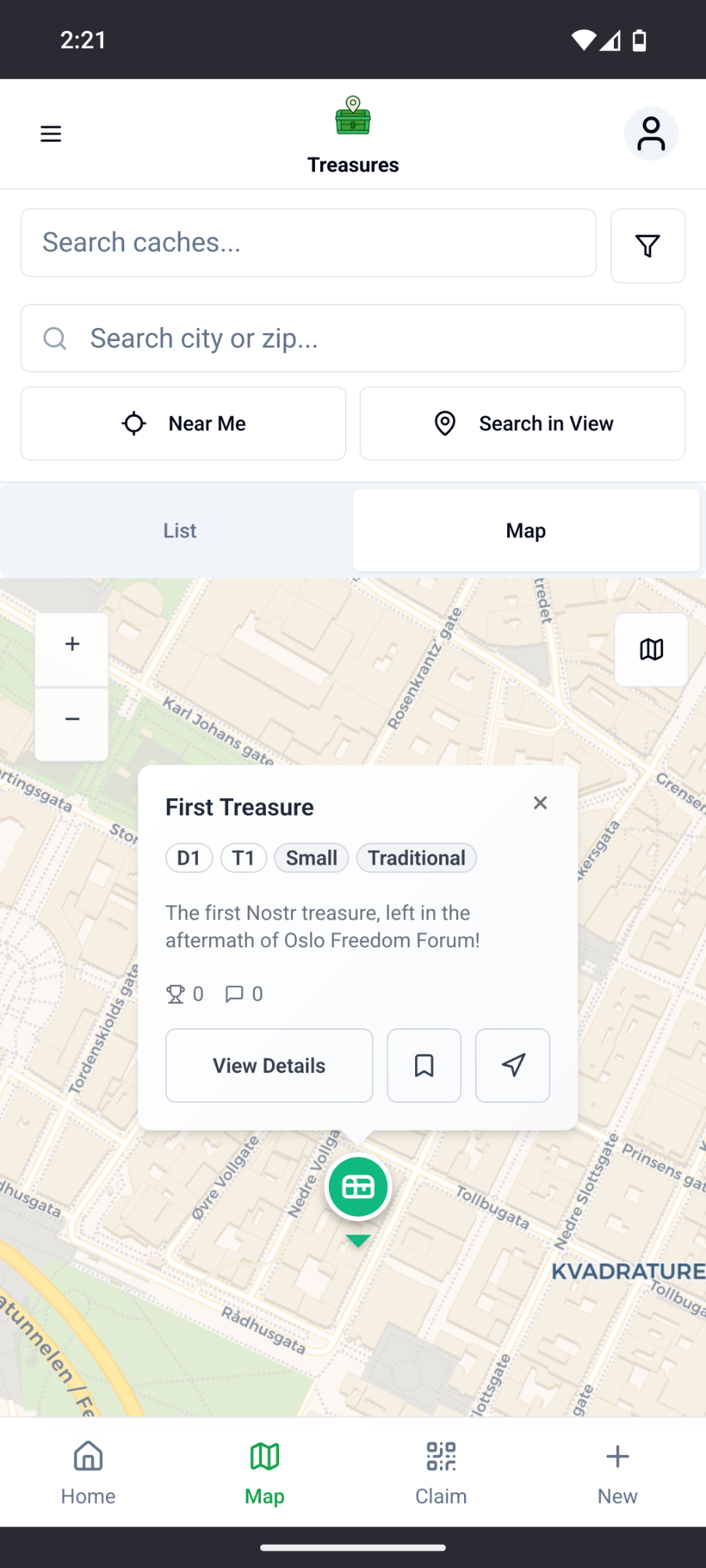 Treasures Interactive Map