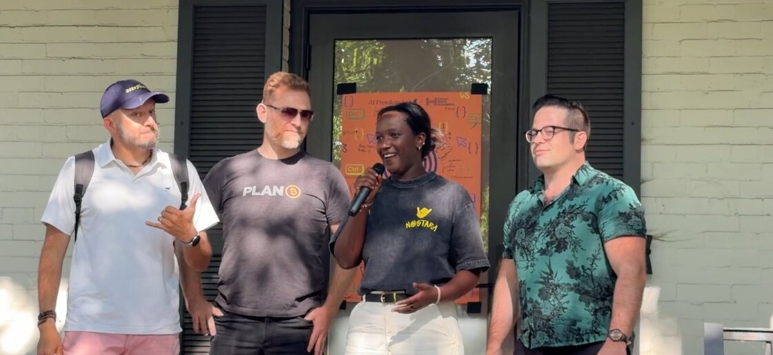 The Zuka hackathon team at Bitcoin Park Nashville
