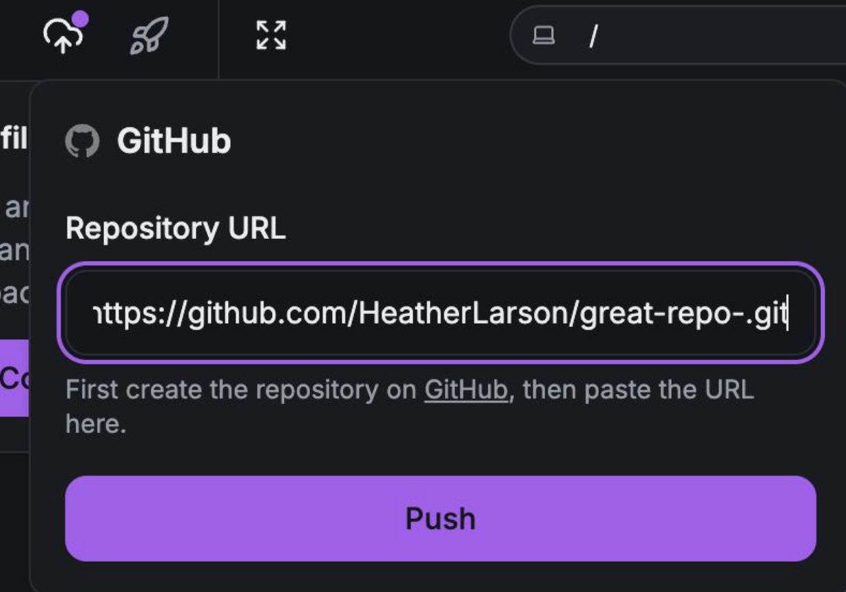 Shakespeare interface showing the GitHub connection option