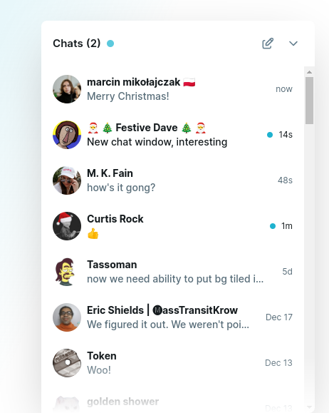 Chat widget screenshot