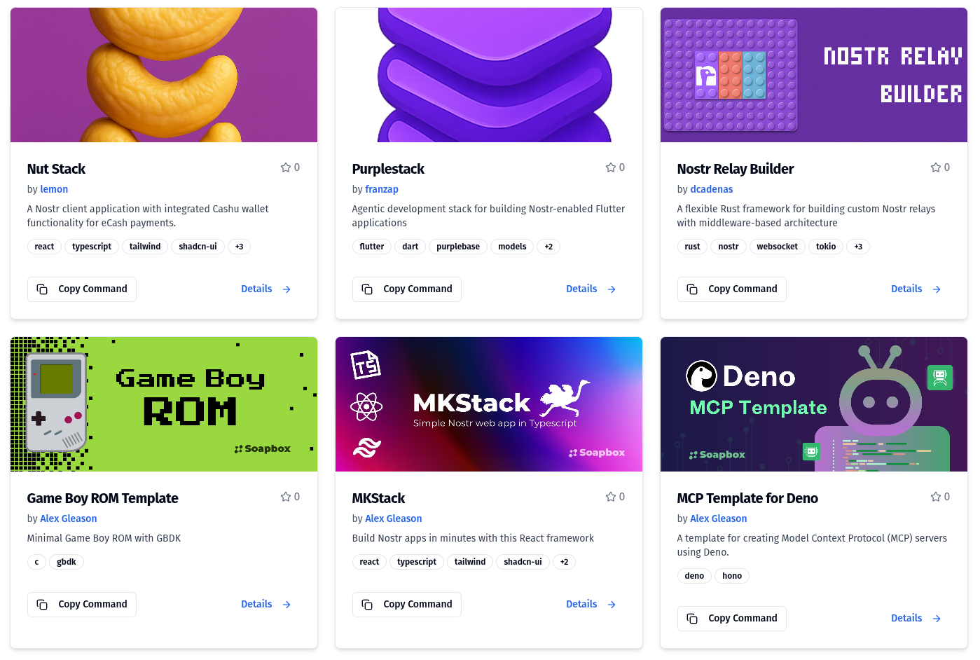 Example stacks