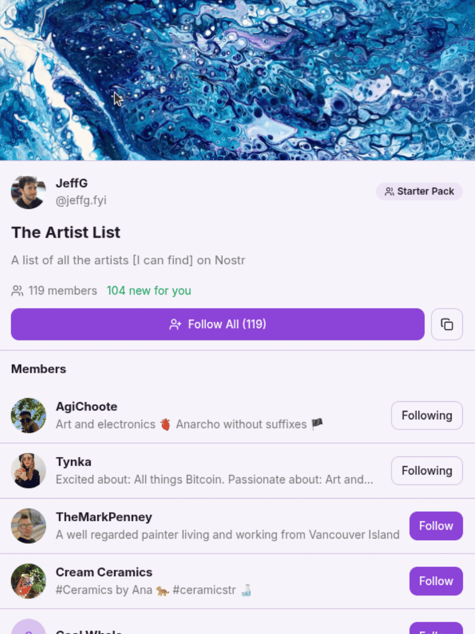 Follow Packs in Ditto