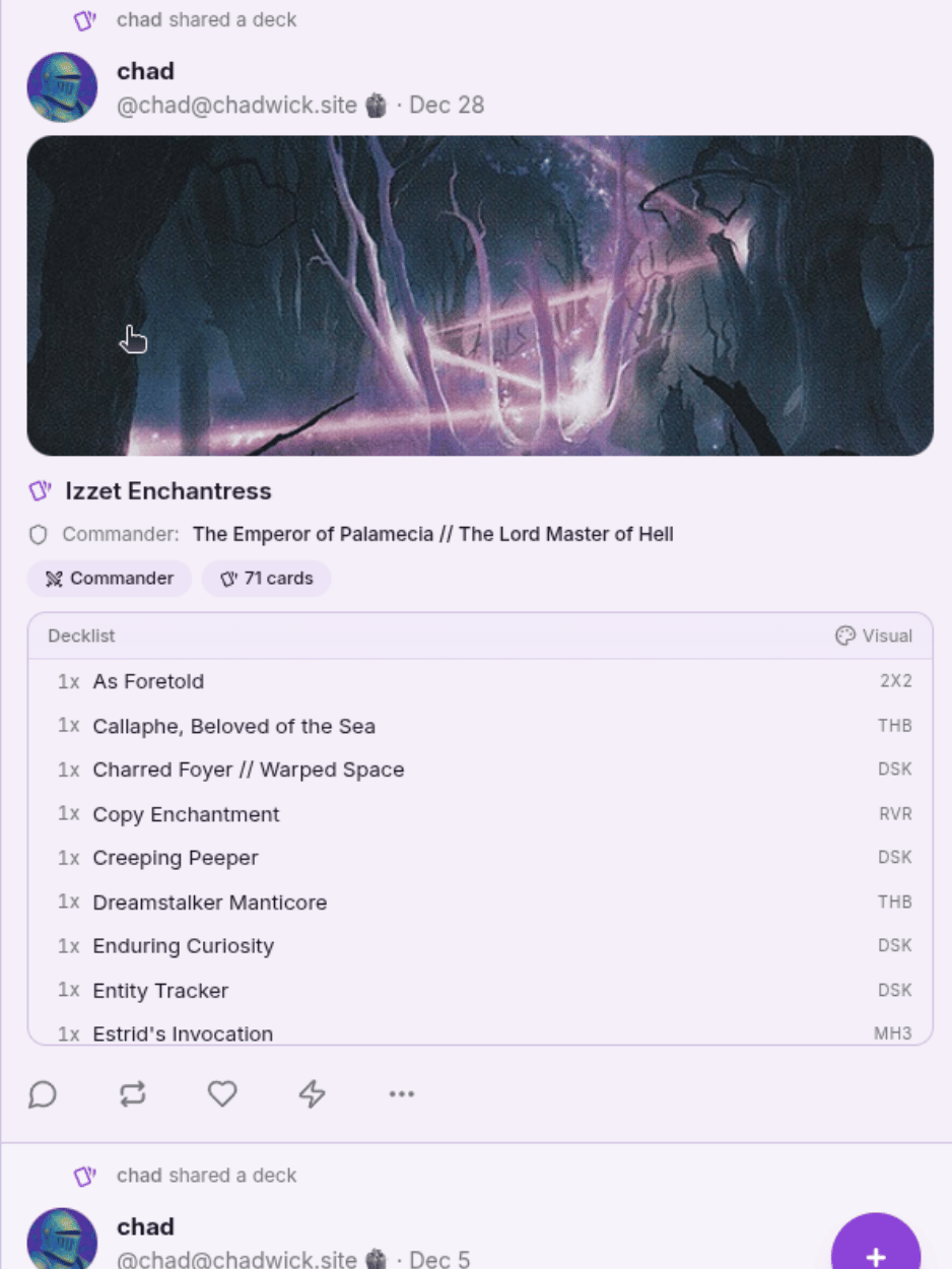 Magic Decks in Ditto